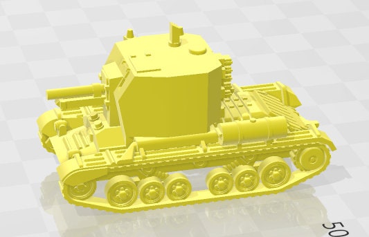 Bishop w/ Limber -1:100 scale - UK - Tanks - Armored Vehicle - World Of Tanks - War Game - Wargaming - Axis and Allies - Tabletop Games