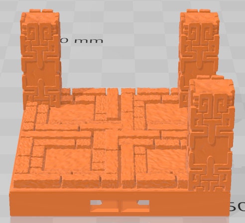 Half Sized Wall Tiles Set 2 - Aztlan - Pathfinder - Dungeons & Dragons -RPG- Tabletop-Terrain - 28 mm / 1" - Aether Studios
