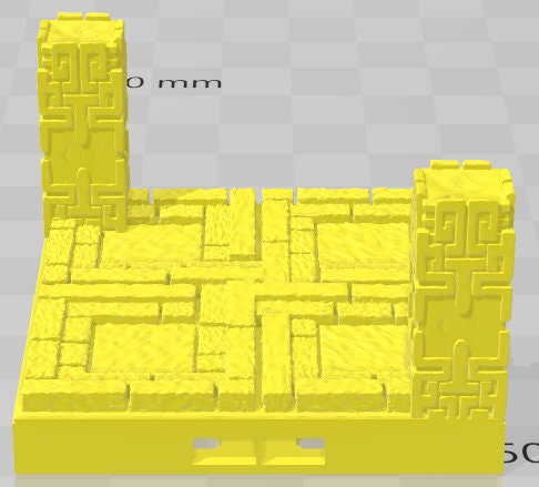 Half Sized Wall Tiles Set 2 - Aztlan - Pathfinder - Dungeons & Dragons -RPG- Tabletop-Terrain - 28 mm / 1" - Aether Studios