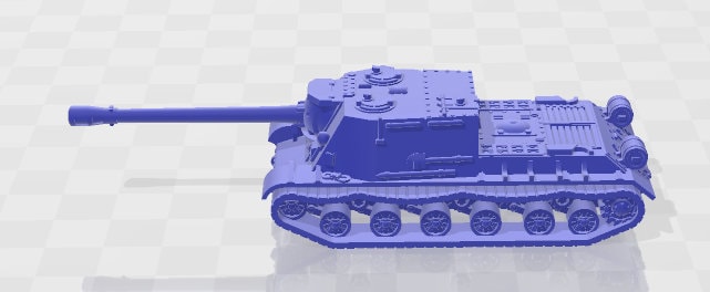 ISU-122 - 1:100 scale - USSR - Tanks - Armored Vehicle - World Of Tanks - War Game - Wargaming - Axis and Allies - Tabletop Games
