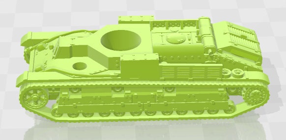 T-28 2 MG / 1 Turret -1:100 scale - USSR - Tanks - Armored Vehicle - World Of Tanks - War Game - Wargaming - Axis and Allies - Tabletop Game