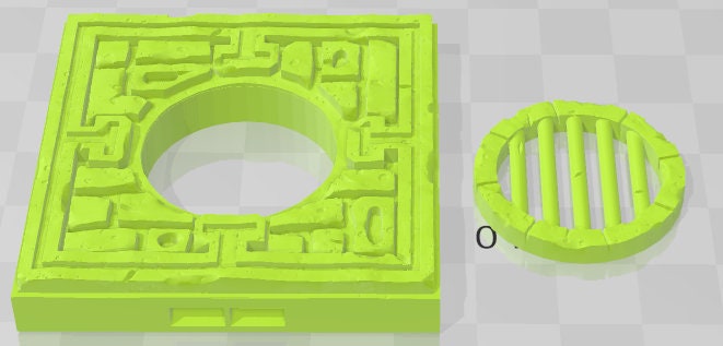 Sewer Floors And Columns - Aztlan - Pathfinder - Dungeons & Dragons -RPG- Tabletop-Terrain - 28 mm / 1" - Aether Studios