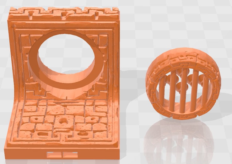 Sewer Walls - Aztlan - Pathfinder - Dungeons & Dragons -RPG- Tabletop-Terrain - 28 mm / 1" - Aether Studios