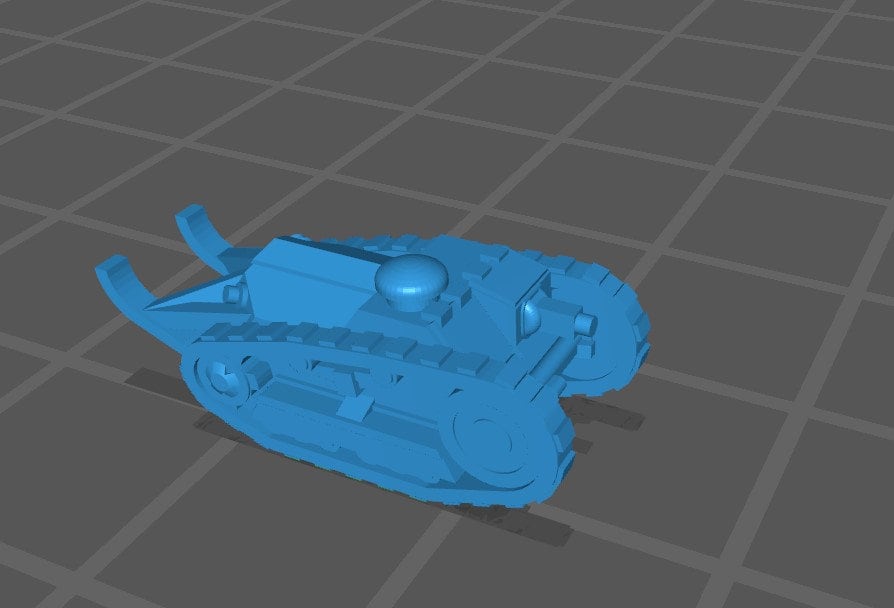 Ford 3T - M1917 6T w/turret - 1:200 scale - US - Tanks - Armored Vehicle - World Of Tanks - War Game - Wargaming -Tabletop Games - WWI