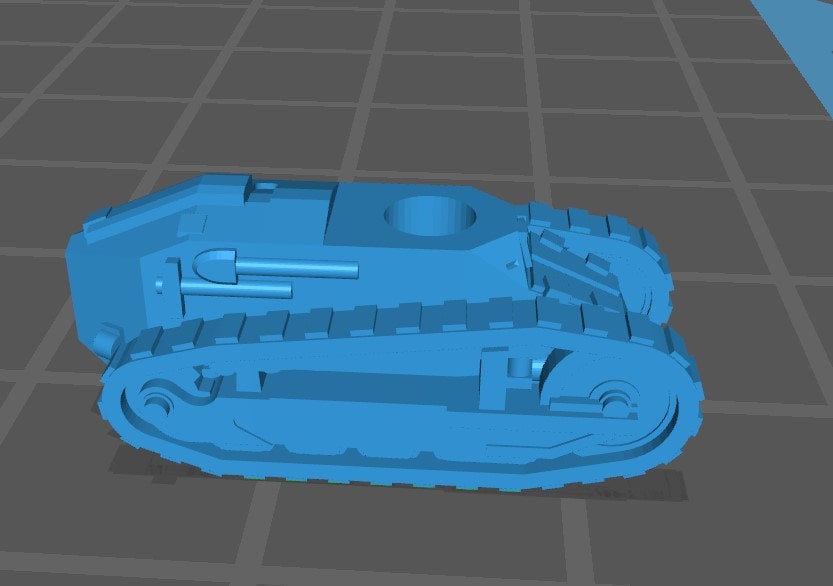 Ford 3T - M1917 6T w/turret - 1:200 scale - US - Tanks - Armored Vehicle - World Of Tanks - War Game - Wargaming -Tabletop Games - WWI