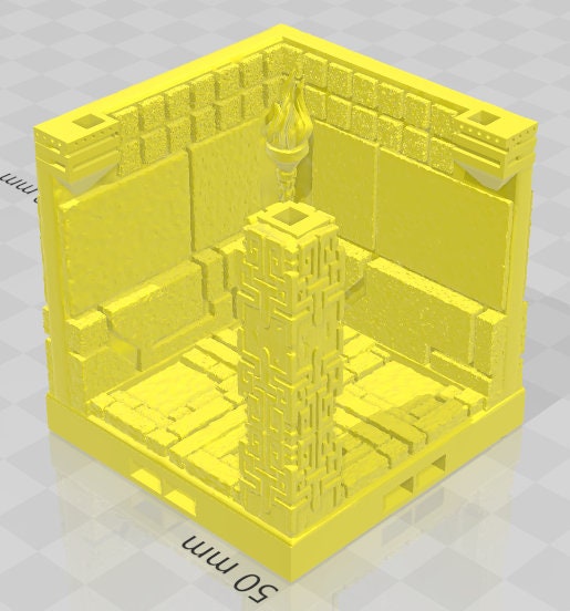 A Floor Corridors - Aztlan 3 Reforged - Pathfinder - Dungeons & Dragons -RPG- Tabletop-Terrain - 28 mm / 1"- Aether Studios
