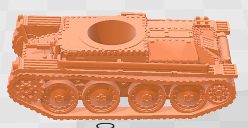 PZ38T w/ Turret for type - 1:100 scale - Germany - Tanks - Armored Vehicle - World Of Tanks - War Game - Wargaming -Tabletop Games