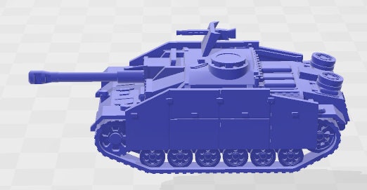 STUG IIIG - STUGH42 - 1:100 scale - Germany - Tanks - Armored Vehicle - World Of Tanks - War Game - Wargaming -Tabletop Games