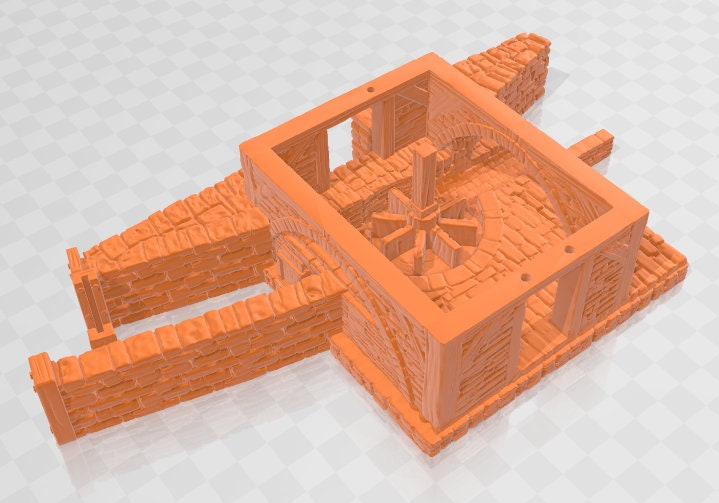 River Mill Base - Oars Rest - DND - Dungeons & Dragons - RPG - Pathfinder - Tabletop - 28mm