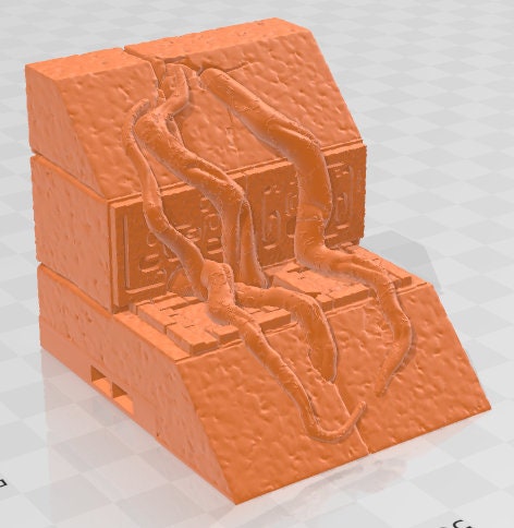 Step Pyramid Walls Set 1 - Aztlan 5 Reforged - Pathfinder - Dungeons & Dragons -RPG- Tabletop-Terrain - 28 mm / 1"- Aether Studios