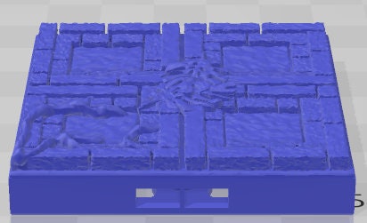 Floors Set 1 - Aztlan 6 Swamped A - Pathfinder - Dungeons & Dragons -RPG- Tabletop-Terrain - 28 mm / 1"- Aether Studios
