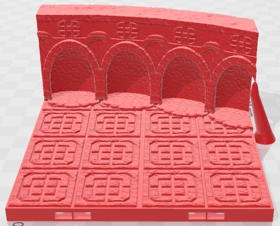 Arena Low Walls - Dwarven Clan - Pathfinder - Dungeons & Dragons -RPG- Tabletop-Terrain - 28 mm / 1"- Aether Studios