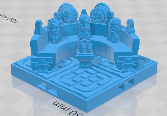 Kings Company Theatre 2x2 Tiles - Dwarven Clan - Pathfinder - Dungeons & Dragons -RPG- Tabletop-Terrain - 28 mm / 1"- Aether Studios