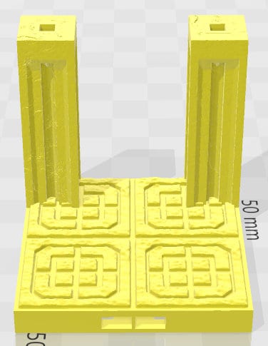 2x2 Pillars - Dwarven Kingdom - Pathfinder - Dungeons & Dragons -RPG- Tabletop-Terrain - 28 mm / 1"- Aether Studios