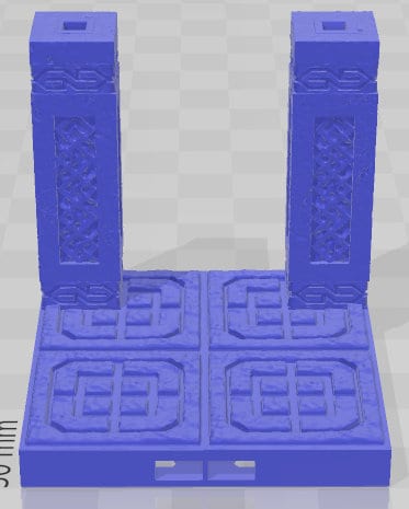 2x2 Pillars - Dwarven Kingdom - Pathfinder - Dungeons & Dragons -RPG- Tabletop-Terrain - 28 mm / 1"- Aether Studios