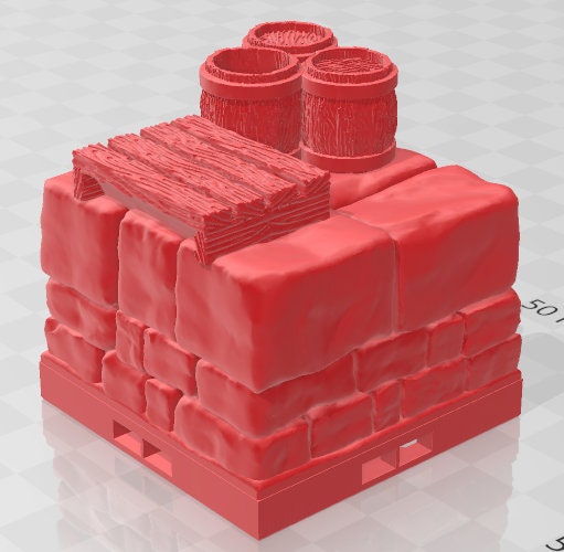 Wood Pier 2x2 Tiles - Dockyards - Pathfinder - Dungeons & Dragons -RPG- Tabletop-Terrain - 28 mm / 1"- Aether Studios