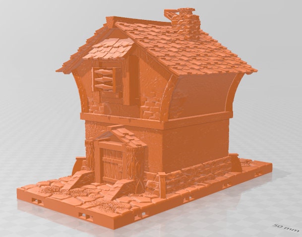 Steveadore's Hut - Dockyards Village - Pathfinder - Dungeons & Dragons -RPG- Tabletop-Terrain - 28 mm / 1"- Aether Studios