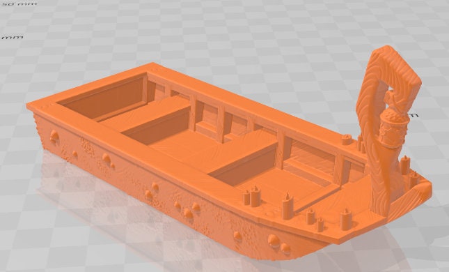 Swamp Barge - Swamp of Sorrows - Pathfinder - Dungeons & Dragons -RPG- Tabletop-Terrain-28 mm / 1"- Aether Studios