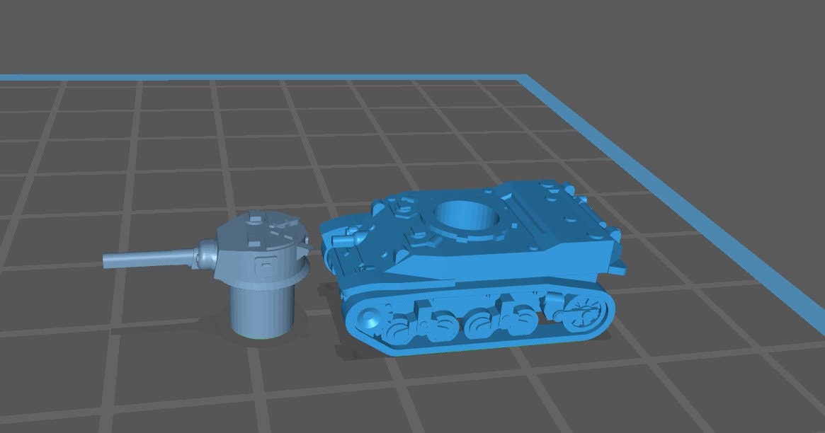 Stuart M5 - M5A1 w/turret - 1:200 scale - UK - Tanks - Armored Vehicle - World Of Tanks - War Game - Wargaming - Axis and Allies