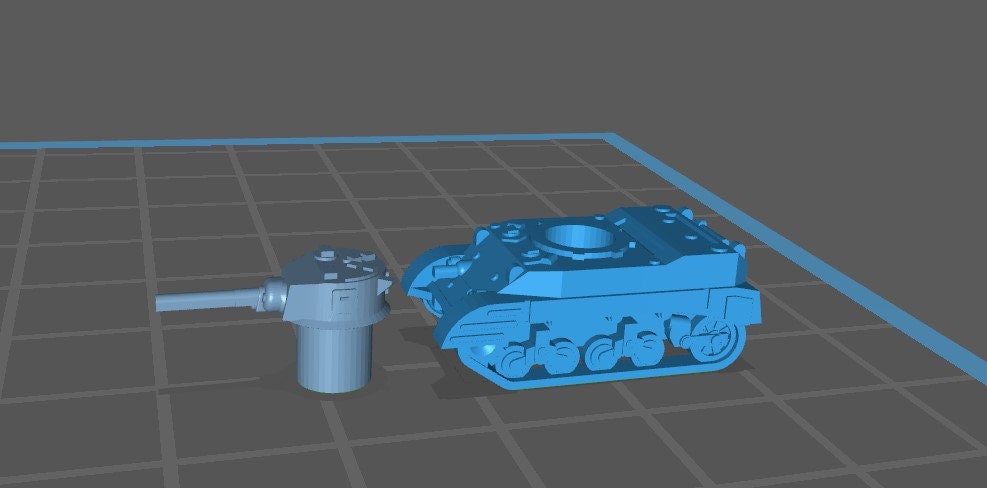 Stuart M5 - M5A1 w/turret - 1:200 scale - UK - Tanks - Armored Vehicle - World Of Tanks - War Game - Wargaming - Axis and Allies