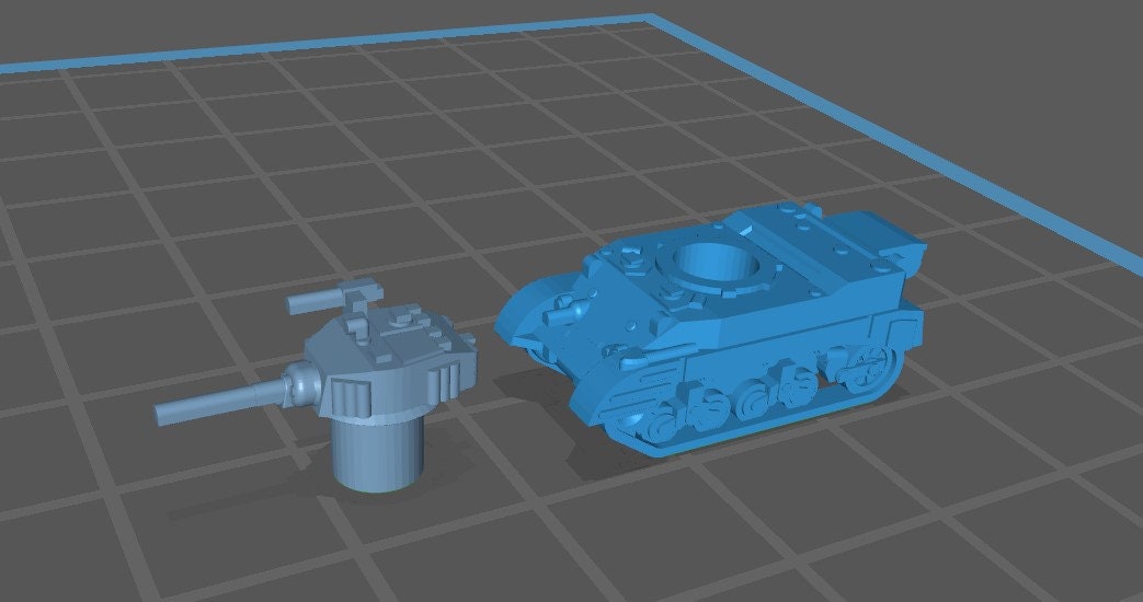 Stuart M5 - M5A1 w/turret - 1:200 scale - UK - Tanks - Armored Vehicle - World Of Tanks - War Game - Wargaming - Axis and Allies