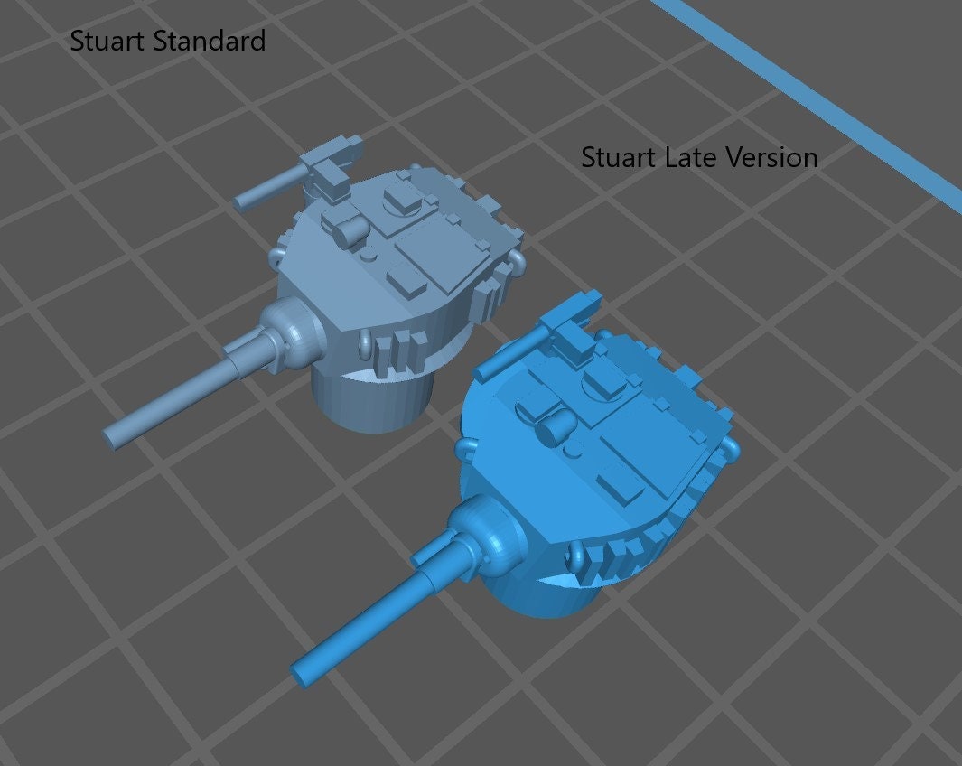 Stuart M5A1 - 1:100 scale - USA - Tanks - Armored Vehicle - World Of Tanks - War Game - Wargaming - Axis and Allies - Tabletop Games