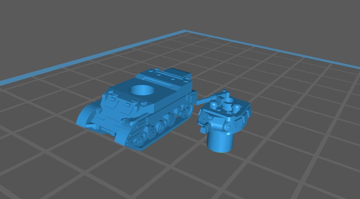 M8HMC with Turret - 1:200 - US - Tanks - Armored Vehicle - World Of Tanks - War Game - Wargaming - Axis and Allies - Tabletop Games