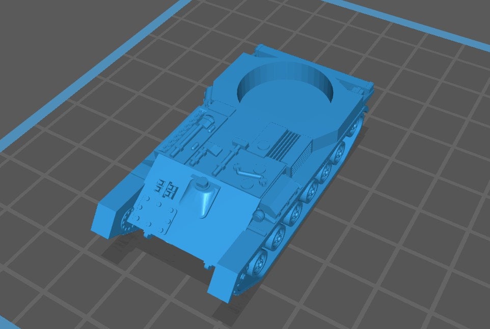 ZSU-37 w/ Turret - 1:100 scale - USSR - Tanks - Armored Vehicle - World Of Tanks - War Game - Wargaming - Axis and Allies - Tabletop Games