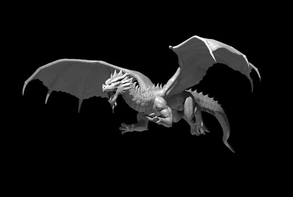 Red Dragon Ancient Chromatic Mini - DND - Pathfinder - Dungeons & Dragons - RPG - Tabletop - mz4250- Miniature-28mm-1"Scale