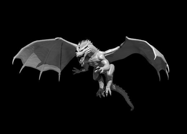 Red Dragon Wyrmling Chromatic Mini - DND - Pathfinder - Dungeons & Dragons - RPG - Tabletop - mz4250- Miniature-28mm-1"Scale
