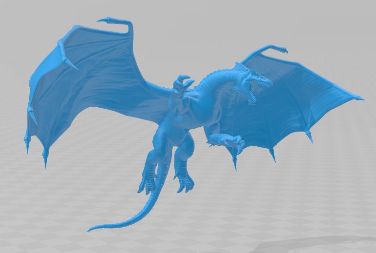 White Dragon Young Chromatic Mini - DND - Pathfinder - Dungeons & Dragons - RPG - Tabletop - mz4250- Miniature-28mm-1"Scale