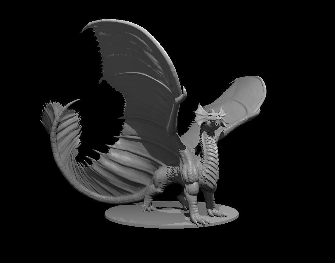 Ancient Brass Dragon Metallic Mini - DND - Pathfinder - Dungeons & Dragons - RPG - Tabletop - mz4250- Miniature-28mm-1"Scale