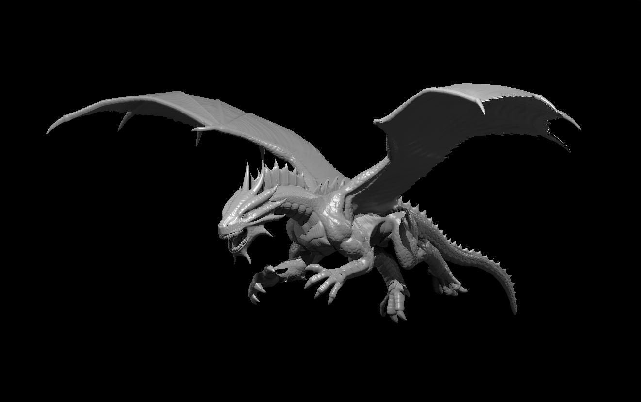 Wyrmling Bronze Dragon Metallic Mini - DND - Pathfinder - Dungeons & Dragons - RPG - Tabletop - mz4250- Miniature-28mm-1"Scale