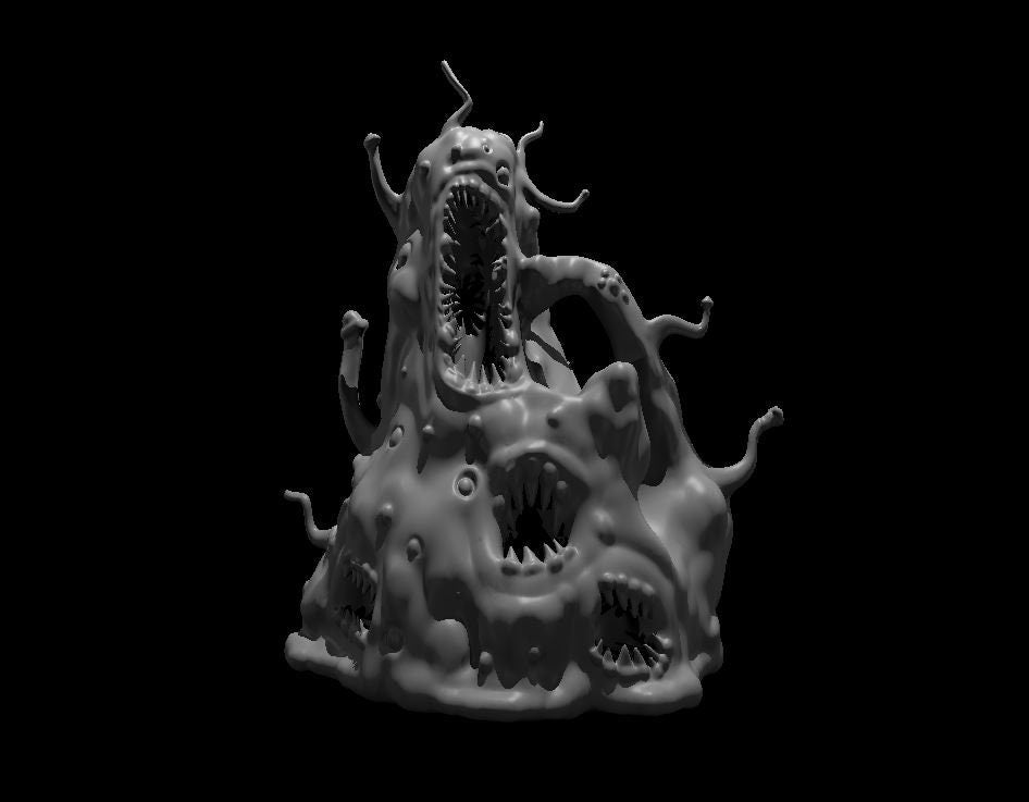 Gibbering Mouther Mini - DND - Pathfinder - Dungeons & Dragons - RPG - Tabletop - mz4250- Miniature-28mm-1"Scale