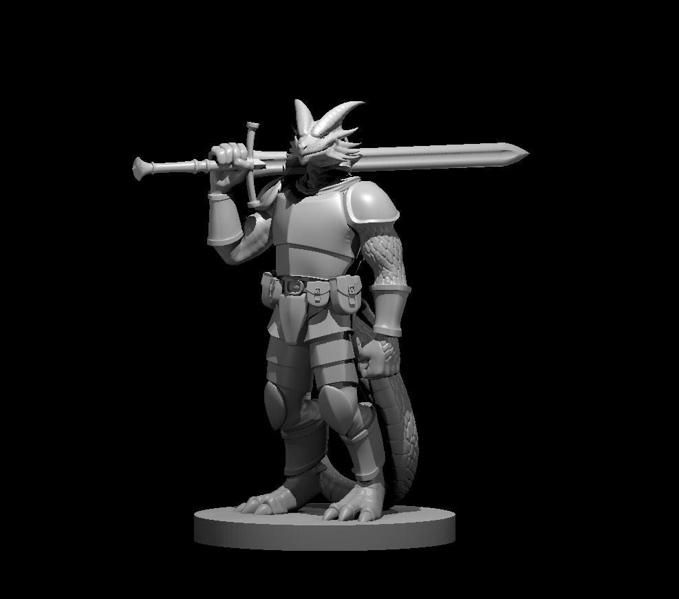 Half Dragon Metallics Mini - DND - Pathfinder - Dungeons & Dragons - RPG - Tabletop - mz4250- Miniature-28mm-1"Scale