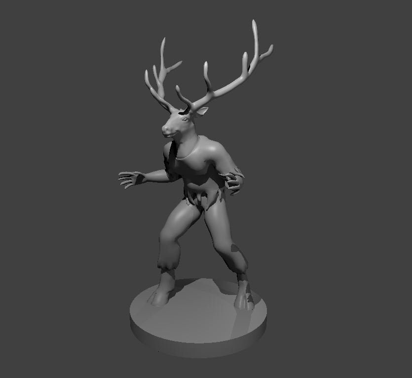 Were Reindeer Mini - DND - Pathfinder - Dungeons & Dragons - RPG - Tabletop - mz4250- Miniature-28mm-1"Scale
