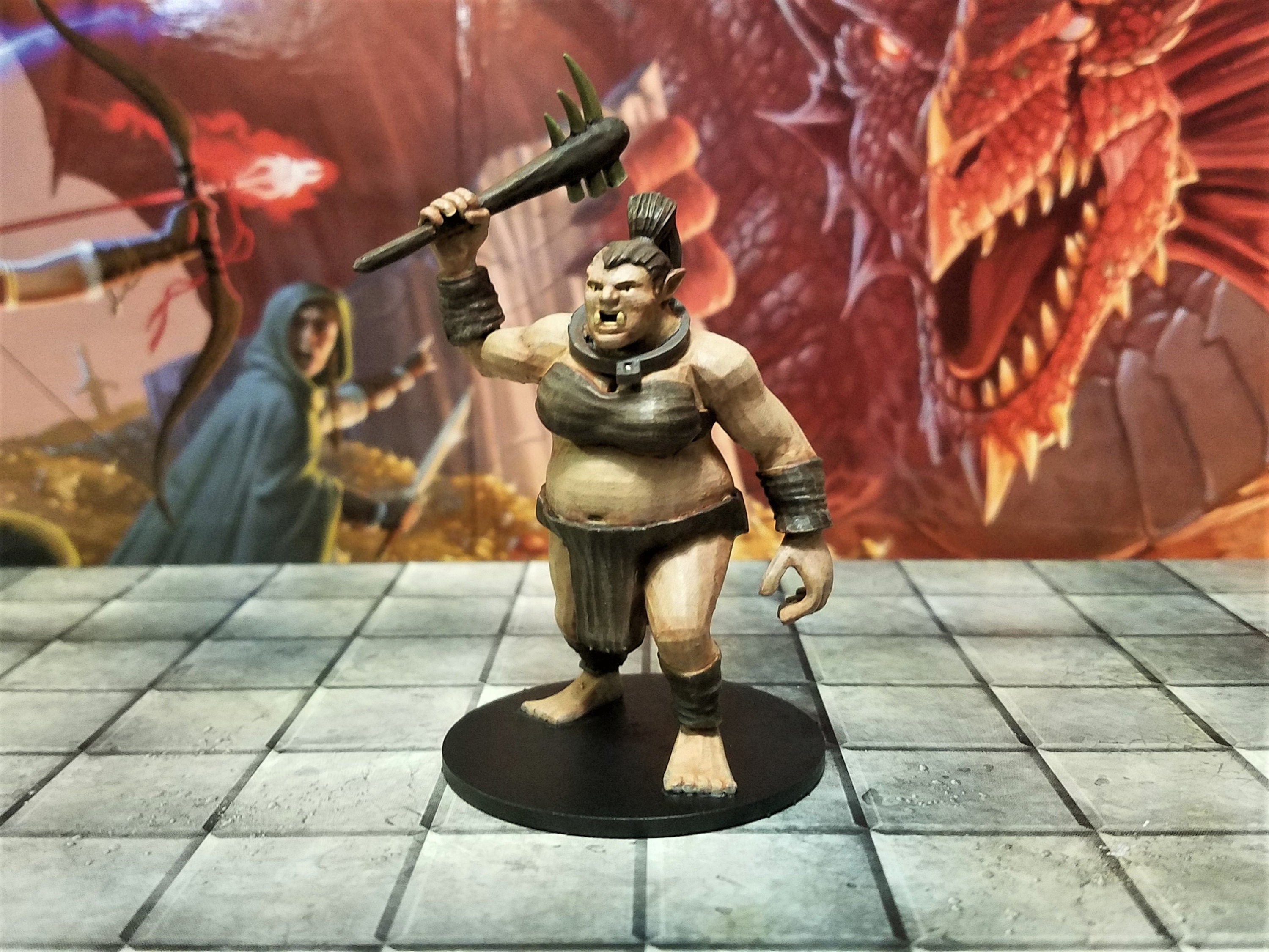 Ogre Mini - DND - Pathfinder - Dungeons & Dragons - RPG - Tabletop - mz4250- Miniature-28mm-1"Scale