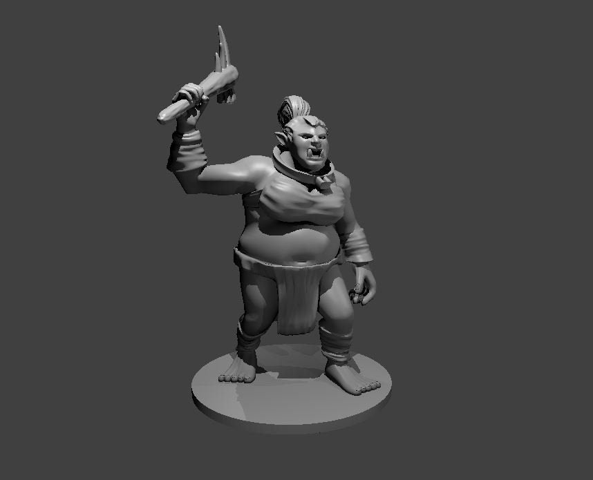 Ogre Mini - DND - Pathfinder - Dungeons & Dragons - RPG - Tabletop - mz4250- Miniature-28mm-1"Scale