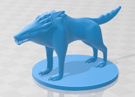 Worg Mini - DND - Pathfinder - Dungeons & Dragons - RPG - Tabletop - mz4250- Miniature-28mm-1"Scale