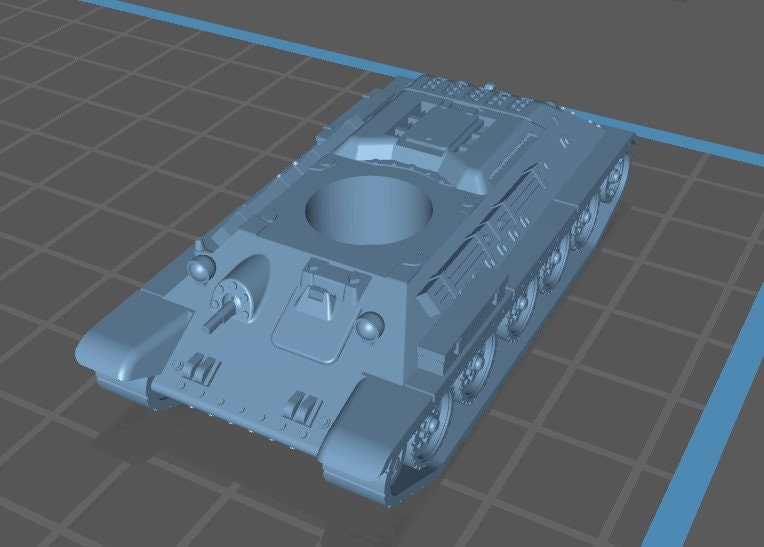 T34-76 1940-41 - 1:100 scale - USSR - Tanks - Armored Vehicle - World Of Tanks - War Game - Wargaming - Axis and Allies - Tabletop Games