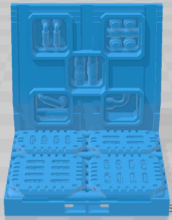 Engineering Walls Set 1 - Space Ships 3 - Pathfinder - Dungeons & Dragons -RPG- Tabletop-Terrain-28 mm/1-AetherStudios