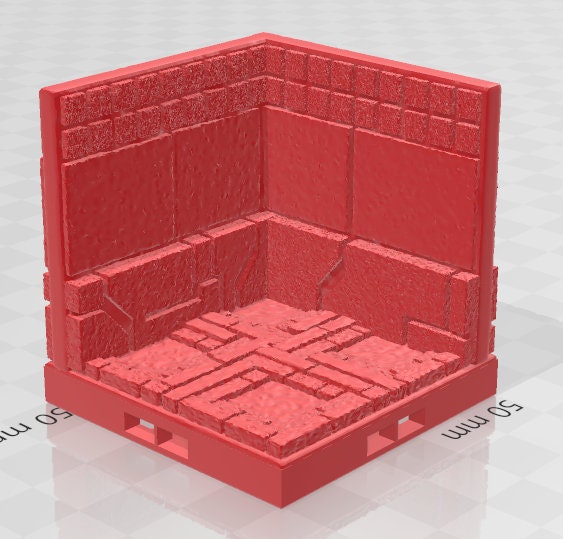 Aztlan Corner And Curve Walls - Pathfinder - Dungeons & Dragons - RPG - Tabletop - Terrain - 28 mm / 1" - - Aether Studios