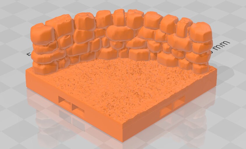 Rock Wall Set 1 - Peaceful Farms - Pathfinder - Dungeons & Dragons - RPG - Tabletop - Terrain - 28 mm / 1" - - Aether Studios