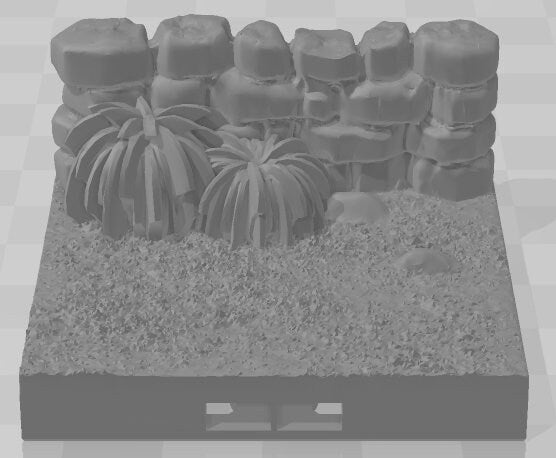 Rock Wall Set 1 - Peaceful Farms - Pathfinder - Dungeons & Dragons - RPG - Tabletop - Terrain - 28 mm / 1" - - Aether Studios