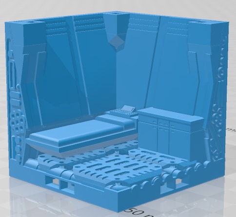 Crew Quarters Set 1 - Space Ships 3 - Pathfinder - Dungeons & Dragons -RPG- Tabletop-Terrain-28 mm/1-AetherStudios