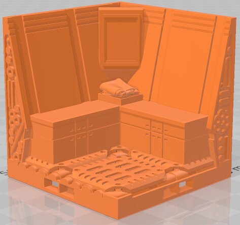 Lower Deck, Extra Crew Spaces Set 1 - Space Ships 3 - Pathfinder - Dungeons & Dragons -RPG- Tabletop-Terrain-28 mm/1-AetherStudios