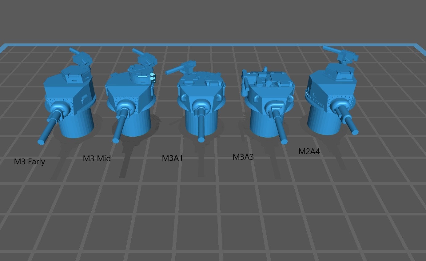 Stuart Type Tanks - 1:100 scale - UK - Tanks - Armored Vehicle - World Of Tanks - War Game - Wargaming - Axis and Allies - Tabletop Games