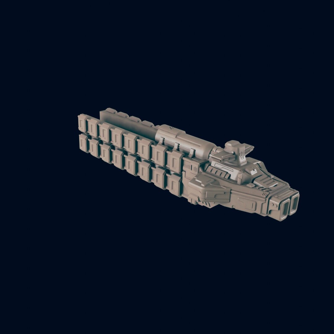 Shipping Barge - The Astra Nebula - Starfinder - A Billion Suns - Starmada - War Fleets - Tabletop - EC3D