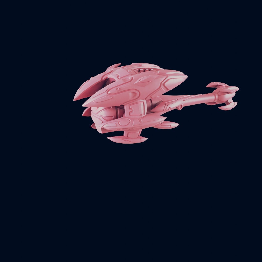 Kshellik Fleet Destroyer - The Astra Nebula - Starfinder - A Billion Suns - Starmada - War Fleets - Tabletop - EC3D