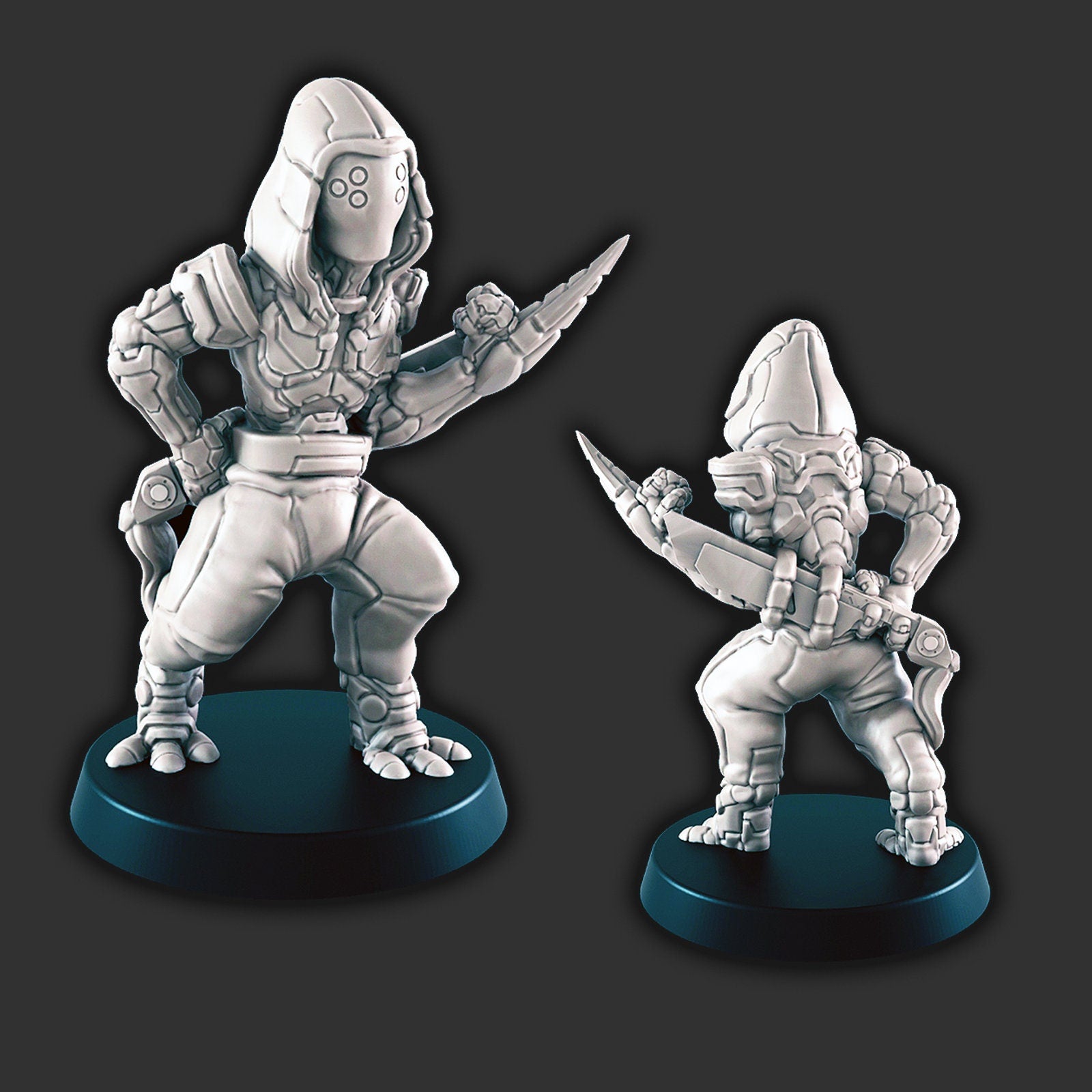 Assassins - Minis - Titus X - DND - Pathfinder - Dungeons & Dragons - Terrain - RPG - Tabletop - 28 mm / 1"